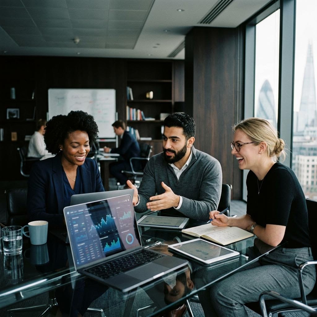BitProfit AI development team reviewing neural network models